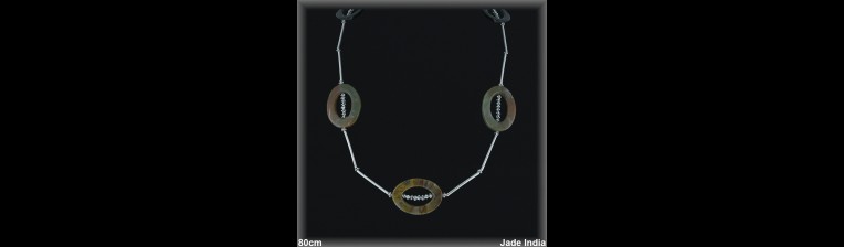 Collar piedras naturales al por mayor ref 7543 Mayoristas Plata