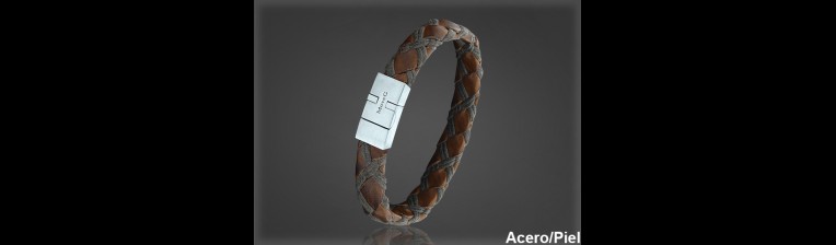 Pulsera Cuero al por Mayor Hombre ref 99331MC. Mayoristas Pulsera Piel