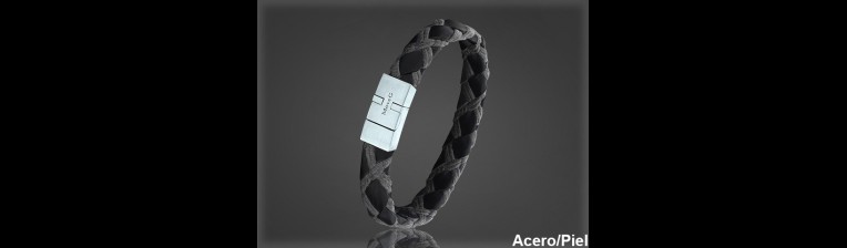 Pulsera Cuero al por Mayor Hombre ref 99331N. Mayoristas Pulsera Piel