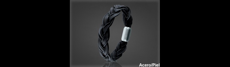 Pulsera Cuero al por Mayor Hombre ref 99398N. Mayoristas Pulsera Piel