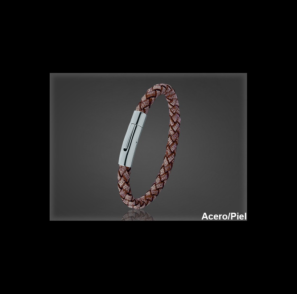 Pulsera Cuero al por Mayor Hombre ref 99132MD. Mayoristas Pulsera Piel