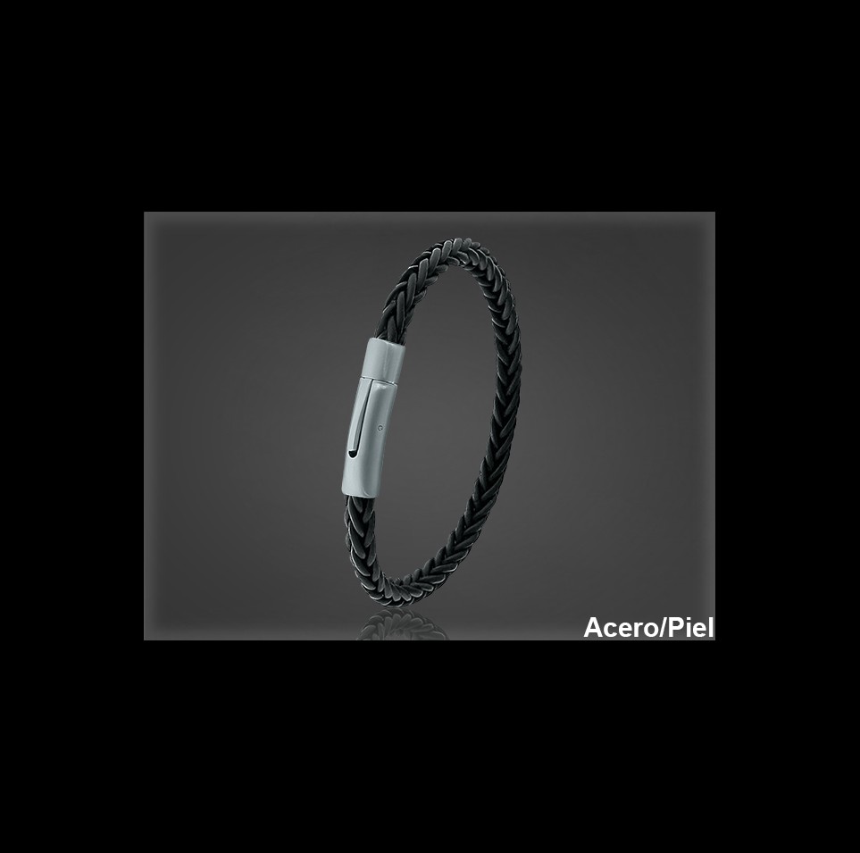 Pulsera Cuero al por Mayor Hombre ref 99133N. Mayoristas Pulsera Piel