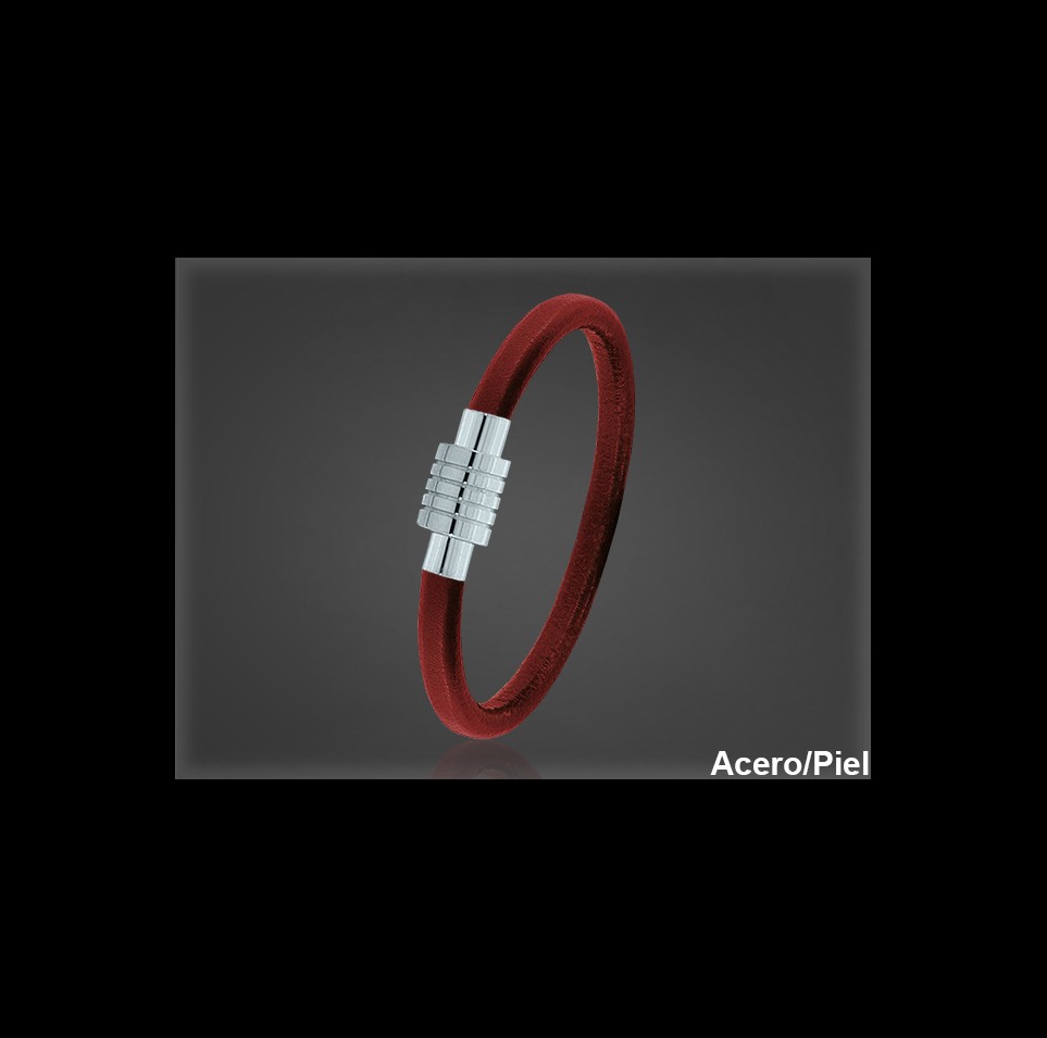 Pulsera Cuero al por Mayor Hombre ref 99128RR. Mayoristas Pulsera Piel