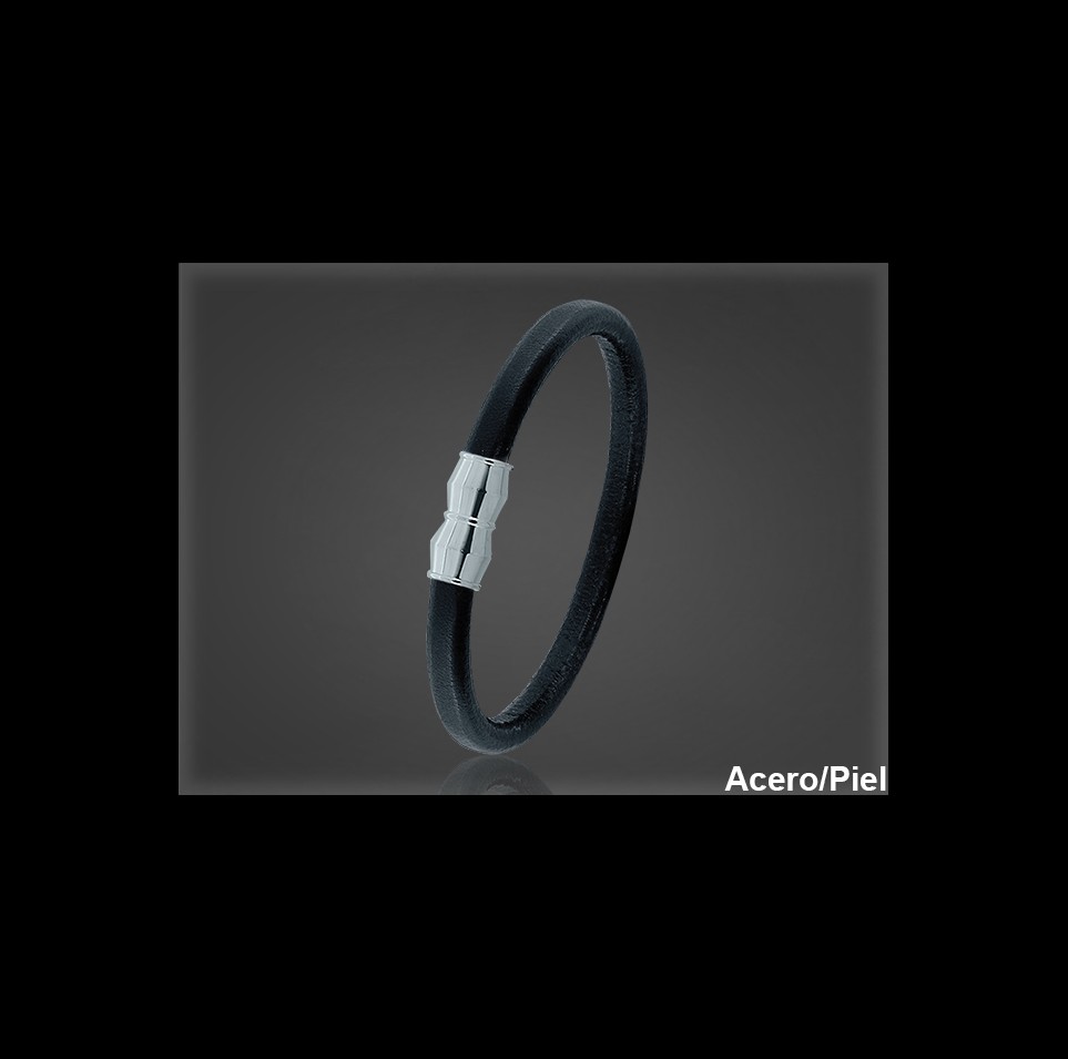 Pulsera Cuero al por Mayor Hombre ref 99128N. Mayoristas Pulsera Piel