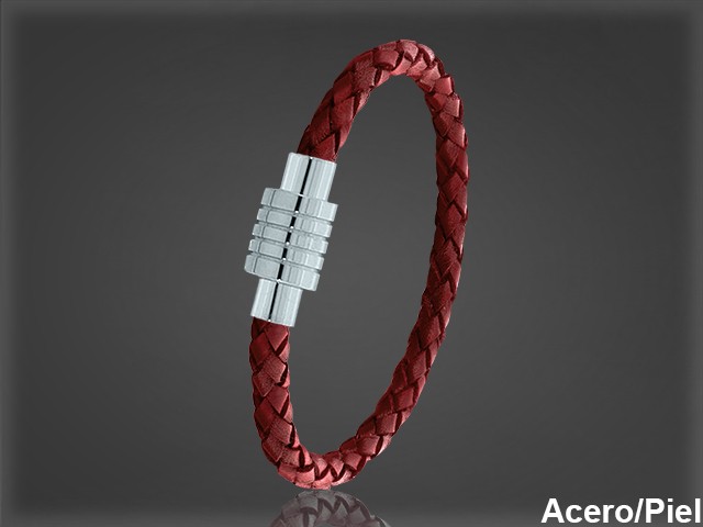 Pulsera Cuero al por Mayor Hombre ref 99127R. Mayoristas Pulsera Piel