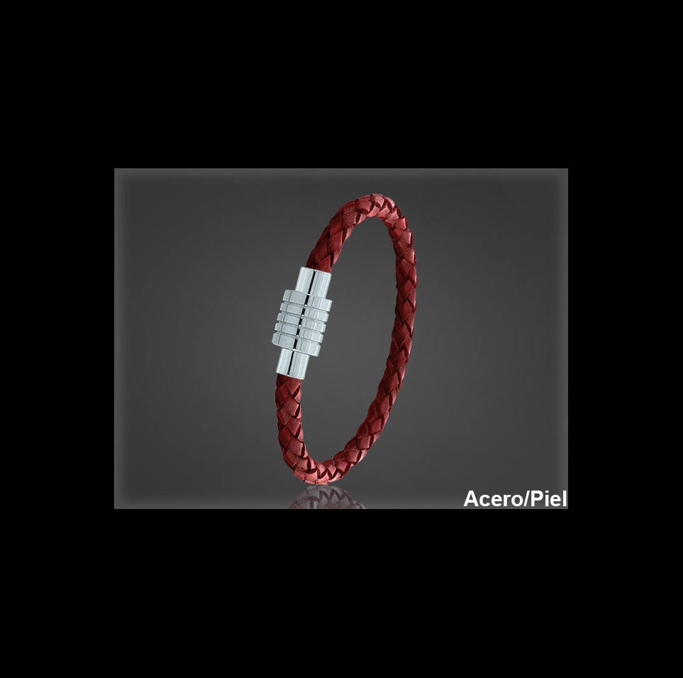 Pulsera Cuero al por Mayor Hombre ref 99127R. Mayoristas Pulsera Piel