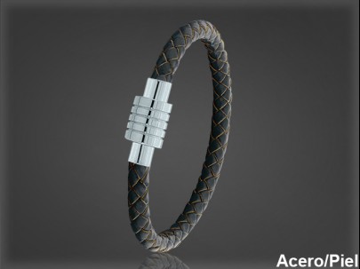 Pulsera Cuero al por Mayor Hombre ref 99127N. Mayoristas Pulsera Piel