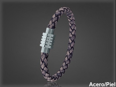 Pulsera Cuero al por Mayor Hombre ref 99103ND. Mayoristas Pulsera Piel