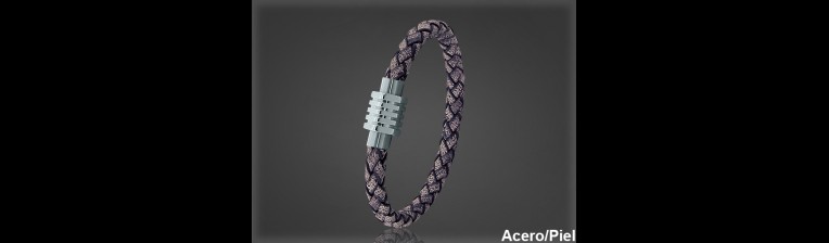 Pulsera Cuero al por Mayor Hombre ref 99103ND. Mayoristas Pulsera Piel