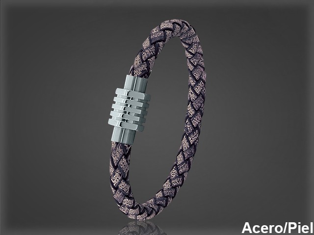Pulsera Cuero al por Mayor Hombre ref 99103ND. Mayoristas Pulsera Piel