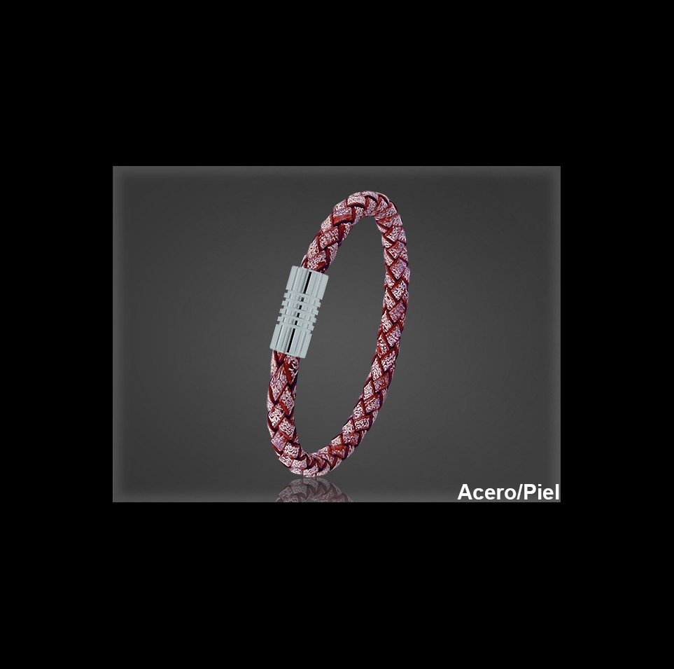 Pulsera Cuero al por Mayor Hombre ref 99130RD. Mayoristas Pulsera Piel
