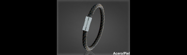Pulsera Cuero al por Mayor Hombre ref 99130N. Mayoristas Pulsera Piel