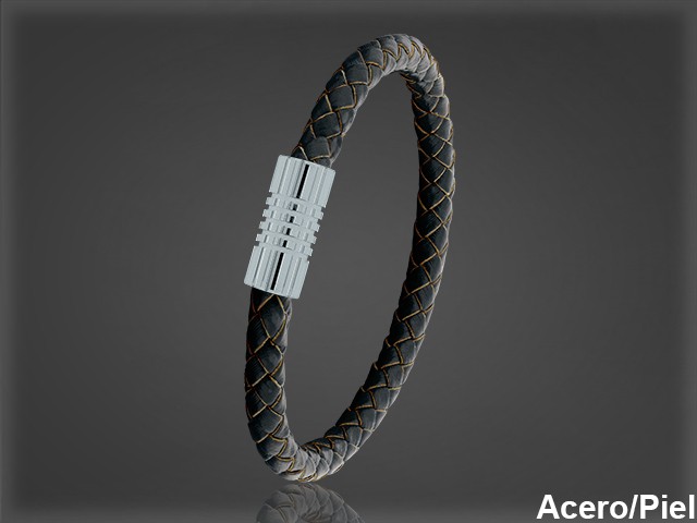 Pulsera Cuero al por Mayor Hombre ref 99130N. Mayoristas Pulsera Piel
