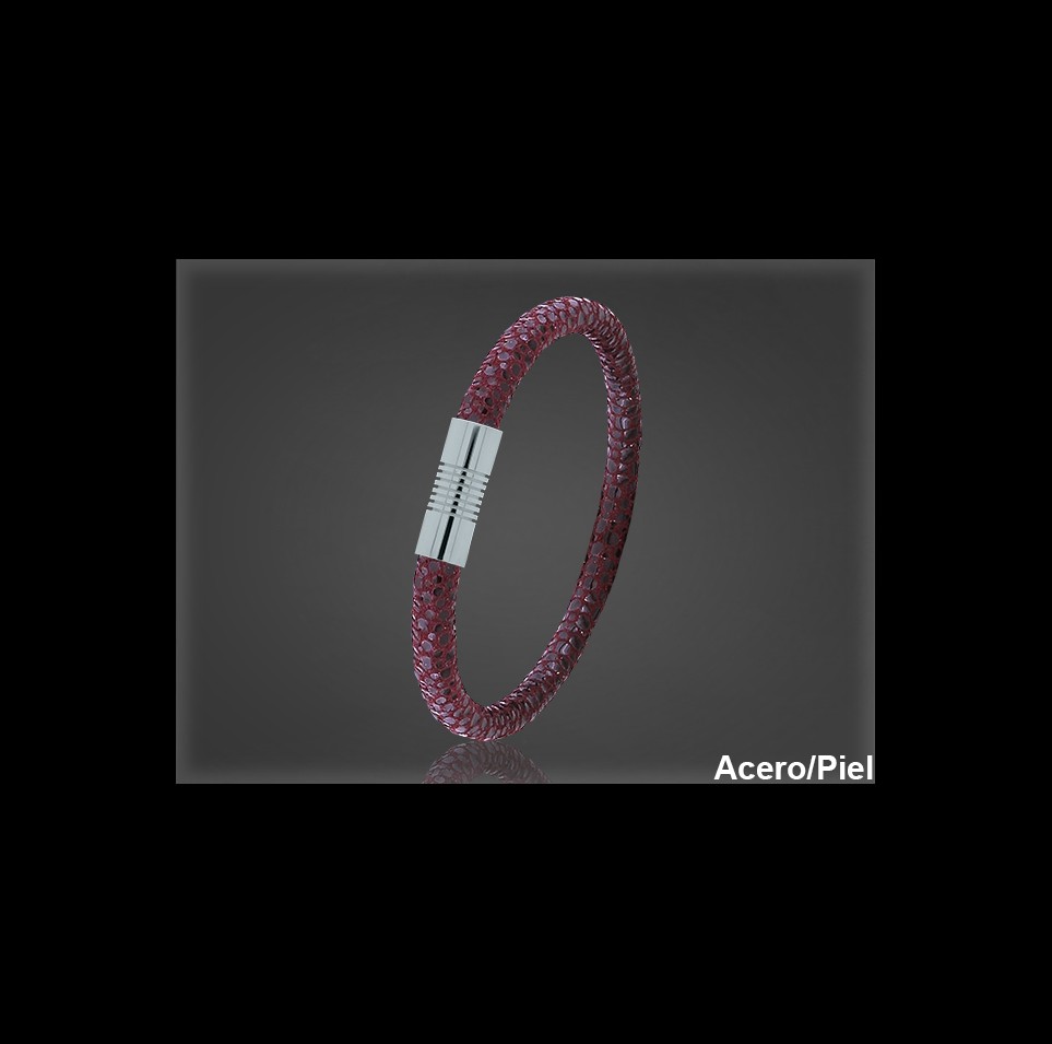 Pulsera Cuero al por Mayor Hombre ref 99126R. Mayoristas Pulsera Piel