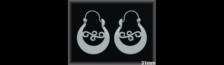Aros Argollas Canarias Plata al por Mayor ref A8143F. Mayorista Plata