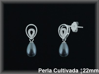 Pendientes Plata al por mayor ref R8575G Mayoristas Plata al por Mayor