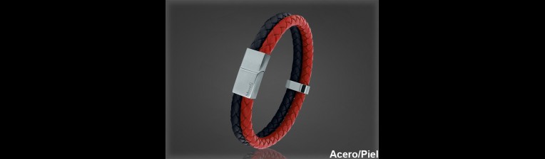 Pulsera Cuero al por Mayor Hombre ref 99140RN. Mayoristas Pulsera Piel