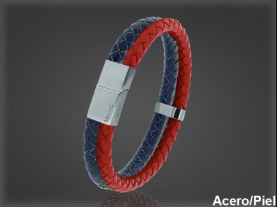 Pulsera Cuero al por Mayor Hombre ref 99140RA. Mayoristas Pulsera Piel