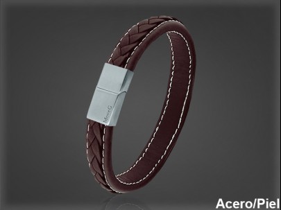 Pulsera Cuero al por Mayor Hombre ref 99304M. Mayoristas Pulsera Piel