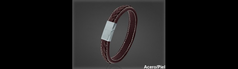 Pulsera Cuero al por Mayor Hombre ref 99304M. Mayoristas Pulsera Piel