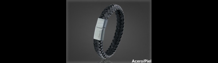 Pulsera Cuero al por Mayor Hombre ref 99337N. Mayoristas Pulsera Piel