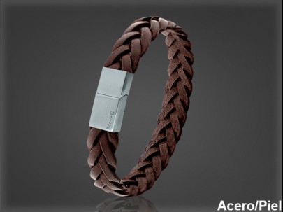 Pulsera Cuero al por Mayor Hombre ref 99306MC. Mayoristas Pulsera Piel