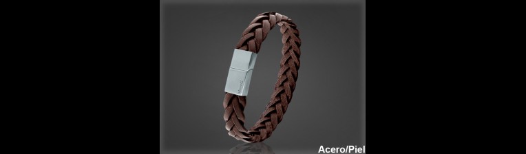 Pulsera Cuero al por Mayor Hombre ref 99306MC. Mayoristas Pulsera Piel
