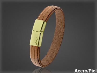 Pulsera Cuero al por Mayor Hombre ref 99313MC. Mayoristas Pulsera Piel