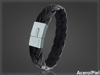 Pulsera Cuero al por Mayor Hombre ref 99336N. Mayoristas Pulsera Piel