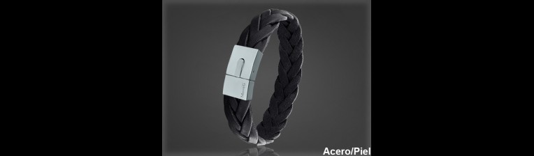 Pulsera Cuero al por Mayor Hombre ref 99336N. Mayoristas Pulsera Piel