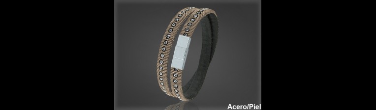 Pulsera Cuero al por Mayor Hombre ref 99381C. Mayoristas Pulsera Piel