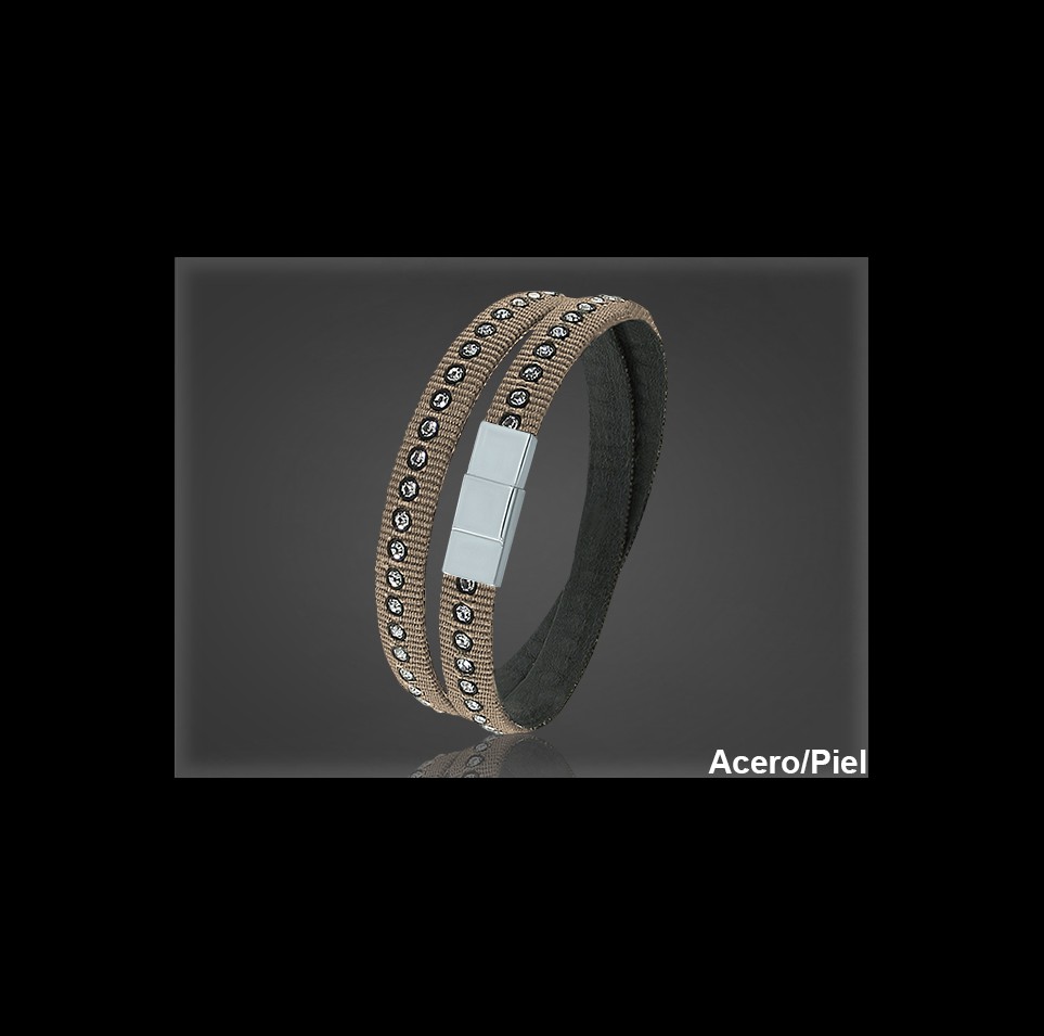 Pulsera Cuero al por Mayor Hombre ref 99381C. Mayoristas Pulsera Piel