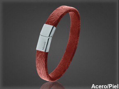 Pulsera Cuero al por Mayor Hombre ref 99301R. Mayoristas Pulsera Piel