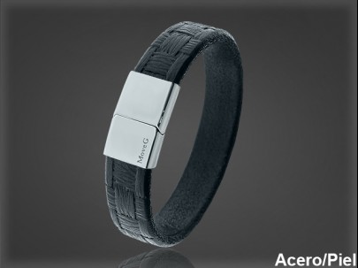 Pulsera Cuero al por Mayor Hombre ref 99312N. Mayoristas Pulsera Piel