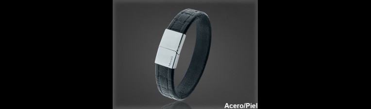 Pulsera Cuero al por Mayor Hombre ref 99312N. Mayoristas Pulsera Piel