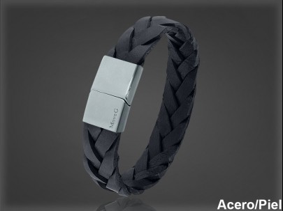 Pulsera Cuero al por Mayor Hombre ref 99315N. Mayoristas Pulsera Piel