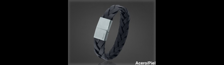 Pulsera Cuero al por Mayor Hombre ref 99315N. Mayoristas Pulsera Piel