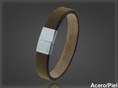 Pulsera Cuero al por Mayor Hombre ref 99322MC. Mayoristas Pulsera Piel