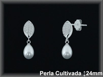 Pendientes Plata al por mayor ref R8680 Mayoristas Plata al por Mayor