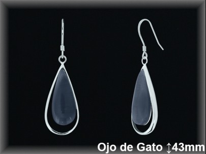 Pendientes Plata al por mayor ref J8590N Mayoristas Plata al por Mayor