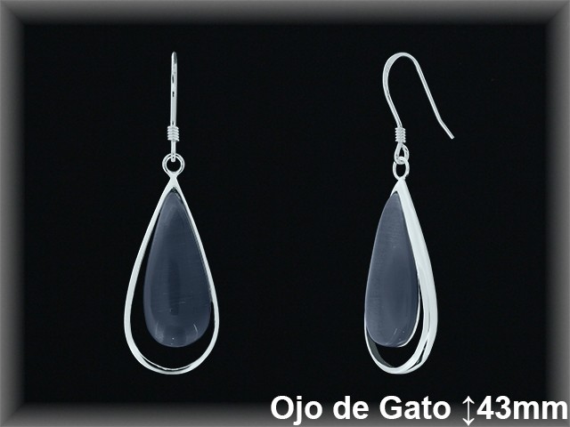 Pendientes Plata al por mayor ref J8590N Mayoristas Plata al por Mayor