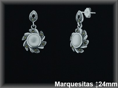 Pendientes Plata al por mayor ref T8072 Mayoristas Plata al por Mayor