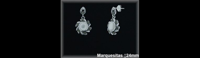 Pendientes Plata al por mayor ref T8072 Mayoristas Plata al por Mayor