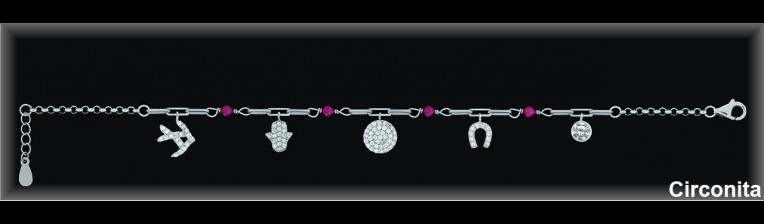 Pulseras de Plata al Por Mayor ref 9P482R  Mayorista de Pulseras de Plata