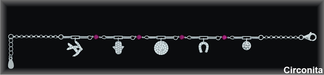 Pulseras de Plata al Por Mayor ref 9P482R  Mayorista de Pulseras de Plata
