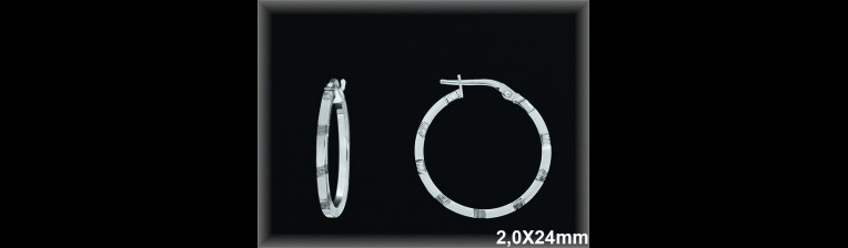 Mayorista de Plata de Aros ref AL125CD  Aros de Plata al por Mayor