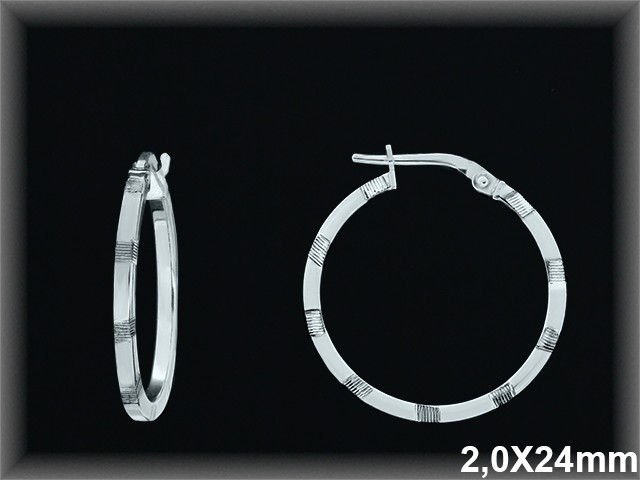 Mayorista de Plata de Aros ref AL125CD  Aros de Plata al por Mayor
