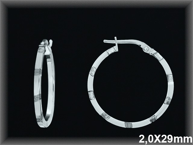 Mayorista de Plata de Aros ref AL125DD  Aros de Plata al por Mayor