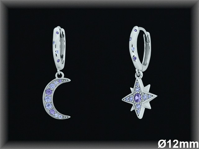 Aros de Plata al Por Mayor ref AZ172A  Mayorista de Aros de Plata