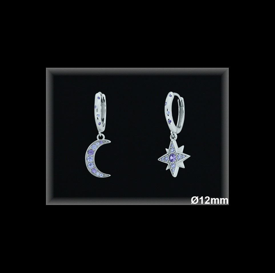 Aros de Plata al Por Mayor ref AZ172A  Mayorista de Aros de Plata